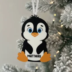 Personalisierte Weihnachtsbaum Dekoration mit Namen | Weihnachten Ornament | Weihnachtsanhänger | Weihnachtskugel | Name