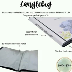 Personalisierte Zeugnismappe, mit Koalas, Geschenk zur Einschulung, Schulkind, Zeugnisordner, Schulstart, Mappe