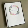 Personalisierte Zeugnismappe "Blumen", Geschenk zur Einschulung, A4 Sichtbuch mit Namen