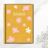 Personalisierte Zeugnismappe "Blumen", Geschenk zur Einschulung, A4 Sichtbuch mit Namen