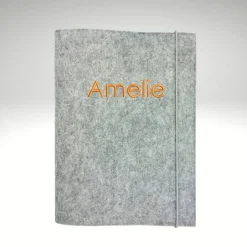 personalisierte Zeugnismappe Dokumentenmappe Filz Sichtbuch