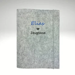 personalisierte Zeugnismappe Herz Dokumentenmappe Filz Sichtbuch
