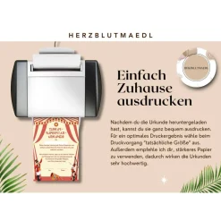 Personalisierte Zirkus Urkunde für den Kindergeburtstag | Selbst ausdrucken | Digitale Datei | DIN A4 | Mitgebsel