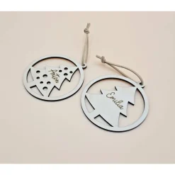 Personalisierter Anhänger für Weihnachtsbaum und Geschenk Holzanhänger Christbaum Tannenbaum Weihnachtskugel mit Name