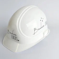 Personalisierter Bauherren-Bauhelm Weiß mit Wunschname – Geschenk für Bauherren & Bauherrinnen
