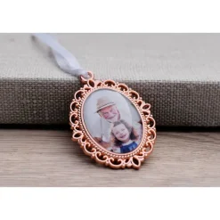 Personalisierter Brautstrauß Anhänger mit Foto oder Text | Handgemachter Erinnerungsschmuck Hochzeit