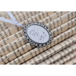 Personalisierter Brautstrauß Anhänger mit Foto oder Text | Handgemachter Erinnerungsschmuck Hochzeit