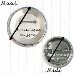 Personalisierter Button Tschüss Grundschule 2026 | Wegweiser Motiv | 8 Farben | 38/59mm | Wunschtext