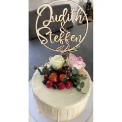 Personalisierter Cake Topper Hochzeit, Dekoration für Hochzeitskuchen, Tortenstecker