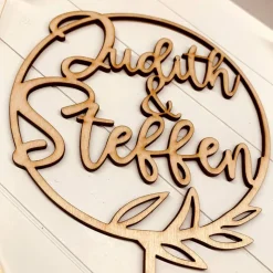 Personalisierter Cake Topper Hochzeit, Dekoration für Hochzeitskuchen, Tortenstecker