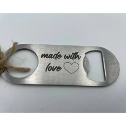 Personalisierter Flaschenöffner -  Edelstahl Schlüsselanhänger