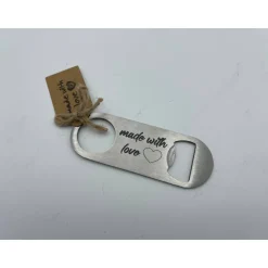 Personalisierter Flaschenöffner -  Edelstahl Schlüsselanhänger