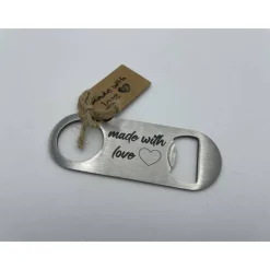 Personalisierter Flaschenöffner -  Edelstahl Schlüsselanhänger