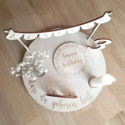 Personalisierter Geburtstagsteller klassisch 
