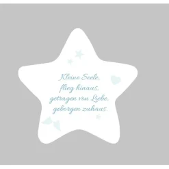 Personalisierter Gedenkstern für Sternenkinder – liebevolles Andenken mit Name –  für Kindergrab/ Sternenknderfeld