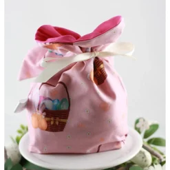 Personalisierter Geschenkbeutel für Ostern für Erwachsene „Ei feel good“ - Rosa