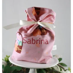 Personalisierter Geschenkbeutel für Ostern für Erwachsene „Ei feel good“ - Rosa