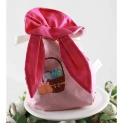 Personalisierter Geschenkbeutel für Ostern für Erwachsene „Ei feel good“ - Rosa