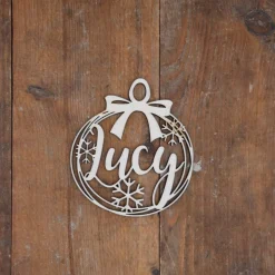 Personalisierter Geschenkanhänger & Weihnachtsbaumschmuck aus Holz – Adventsdeko mit Gravur