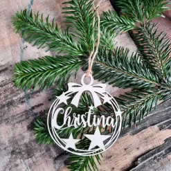Personalisierter Geschenkanhänger & Weihnachtsbaumschmuck aus Holz – Adventsdeko mit Gravur