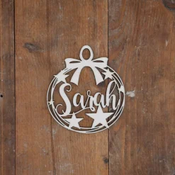 Personalisierter Geschenkanhänger & Weihnachtsbaumschmuck aus Holz – Adventsdeko mit Gravur