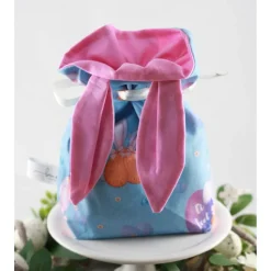 Personalisierter Geschenkbeutel für Ostern für Erwachsene „Ei feel good“ - Blau