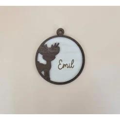 Personalisierter Geschenk Anhänger Weihnachtsbaum Holzanhänger Christbaum Tannenbaum Weihnachtskugel mit Name