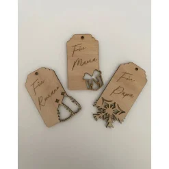 personalisierter Geschenkanhänger aus Holz