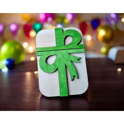 Personalisierter Geschenkkarten-/Gutscheinkartenhalter Holz | mit Gravur | Herzform, Querformat oder Hochkant | Geschenk