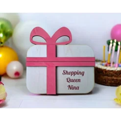 Personalisierter Geschenkkarten-/Gutscheinkartenhalter Holz | mit Gravur | Herzform, Querformat oder Hochkant | Geschenk