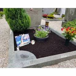 Personalisierter Grabschmuck von deinem Foto  auf Natur Schiefertafel