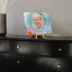 Personalisierter Grabschmuck von deinem Foto  auf Natur Schiefertafel