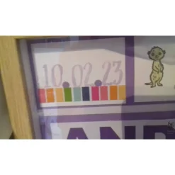 Personalisierter Holz-Bilderrahmen zur Geburt – Einzigartiges Geschenk mit Name und Geburtsdaten