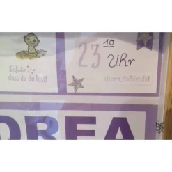 Personalisierter Holz-Bilderrahmen zur Geburt – Einzigartiges Geschenk mit Name und Geburtsdaten