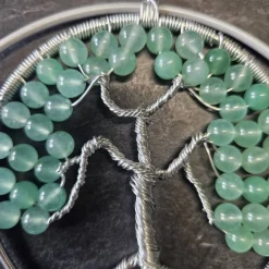 Personalisierter Lebensbaum, handmade, mit echten Edelsteinperlen. Geschenk zur Kommunion, Taufe, Geburt oder Geburtstag