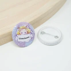 Personalisierter Namensbutton Pin Engel | 32 mm | Namensanstecker Geschenke Party