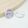 Personalisierter Namensbutton Pin Weihnachtsmann | 32 mm | Namensanstecker Geschenke Party