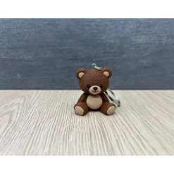 Personalisierter Schlüsselanhänger mit Namen – Teddy Bär – Geschenk für Kinder & Einschulung