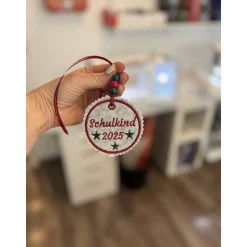 Personalisierter Schultütenanhänger zur Einschulung zum Befestigen an der Schultüte Schulranzen Tornister