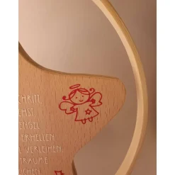 personalisierter Stern als Geschenk zur Geburt oder Taufgeschenk | Taufdeko mit Schutzengel | Holzstern + Taufspruch