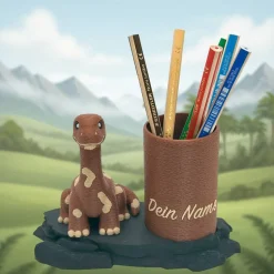 Personalisierter Stiftehalter zur Einschulung mit 28 Tiermotiven – Schreibtisch Organizer - Stifthalter für Kinder