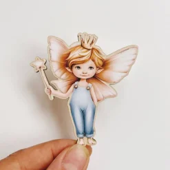 Personalisierter Zahnfee Teller für Jungs aus Birkensperrholz