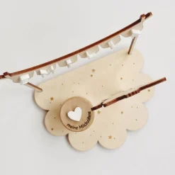 Personalisierter Zahnfee Teller für Mädchen aus Birkensperrholz