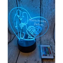 Personalisiertes Acrylglas Herz zur Hochzeit mit Wunschgravur – Unvergessliches Geschenk für Brautpaare