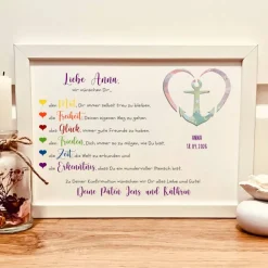 Personalisiertes Erinnerungsstück zur Konfirmation | Konfirmationsgeschenk Mädchen | Geldgeschenk im Rahmen