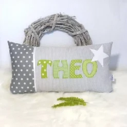 Personalisiertes Geburtskissen mit Namen & Geburtsdaten – Geschenk zur Geburt & Taufe