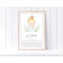 Personalisiertes Geburtsposter - Sternzeichen / Tierkreiszeichen Schütze für Junge o. Mädchen (bitte wähle Motiv)