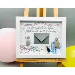 Personalisiertes Geburtstagsgeschenk Wanddeko Custom Wandbild Geburtstag Geldgeschenk zum Geburtstag WunscherfüllerGeld