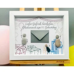 Personalisiertes Geburtstagsgeschenk Wanddeko Custom Wandbild Geburtstag Geldgeschenk zum Geburtstag WunscherfüllerGeld