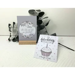 Personalisiertes Geburtstagsgeschenk mit Trockenblumen für Frauen, Geschenk zum Geburtstag für Schwester, Freundin, Mama